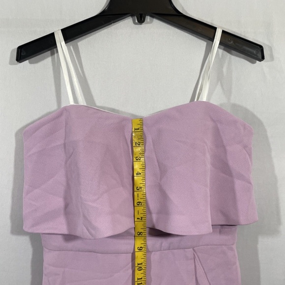 NWT $219 XSCAPE [‎ 10 ] Crepe Bustier Ruffle Skirt Dress in Lilac Purple - Picture 7 of 14